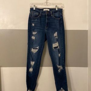 “Ripped” Jeans (patched holes)!